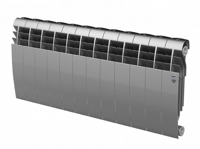 Радиатор биметаллический BiLiner 350/87мм, 12-секций, 1440Вт, Silver Satin BiLiner 350/87мм, 12-секций, 1440Вт, Silver Satin - фото 1