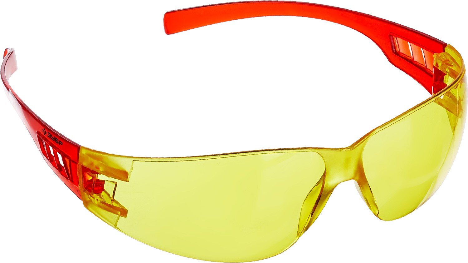 Облегчённые жёлтые защитные очки Зубр Мастер 110326_z01 широкая монолинза, открытого типа очки защит мастер незап 56607