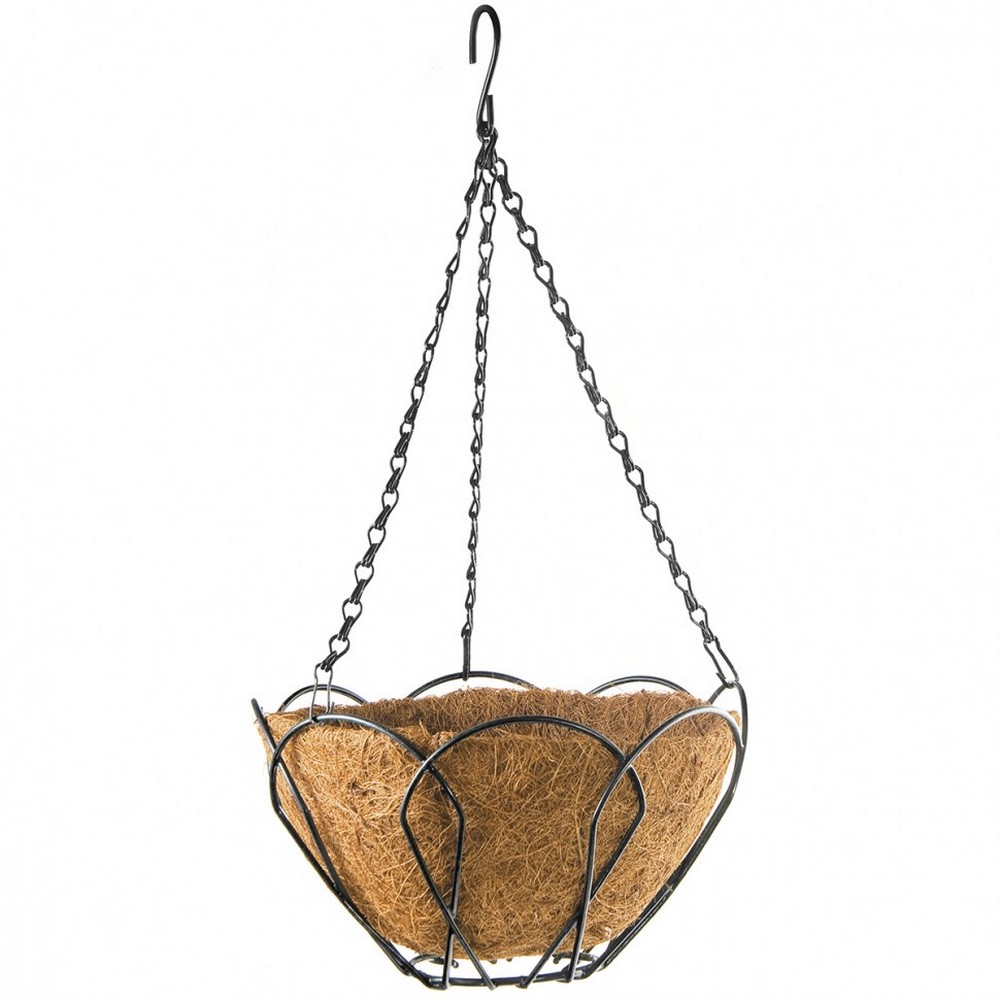 Кашпо подвесное 69001 Palisad, с кокосовой корзиной, диаметр 25 см