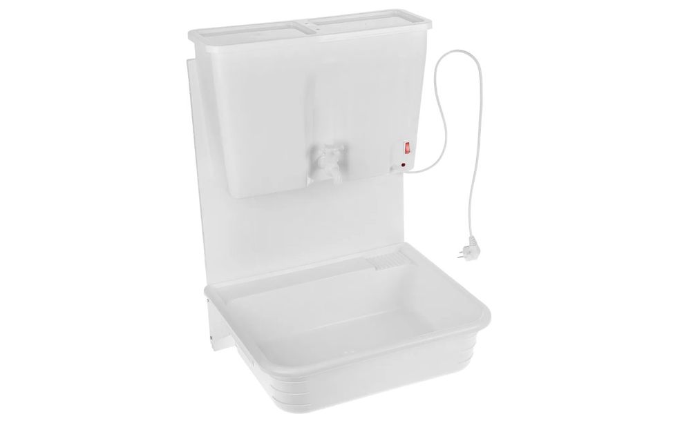 Комплект Элбэт Про Эконом с 17 навесной: умывальник-водонагреватель ЭВБО-17, навесная панель, раковина (белый пластик) комплект дачный эконом эвбо 17