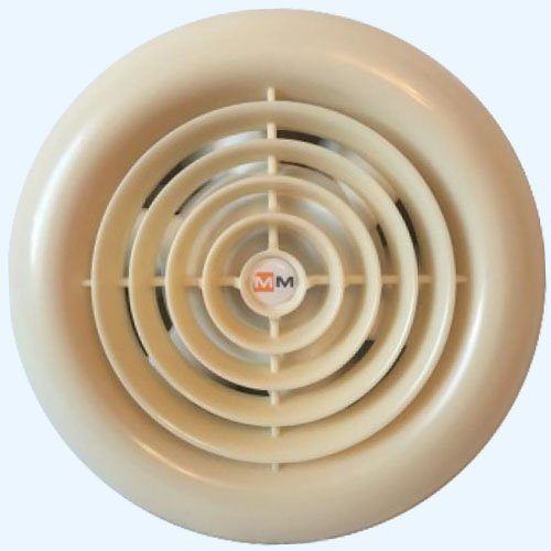 Вентилятор MM 100 круглый 60 м3/ч, с обратным клапаном, кремовый, сверхтонкий