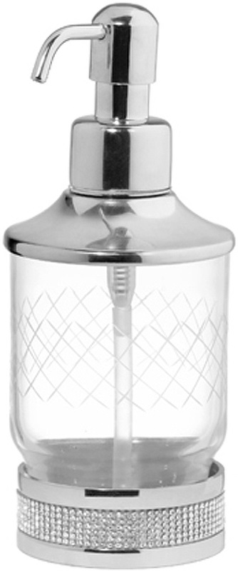 Дозатор жидкого мыла Royal Cristal 10929-CR-B настольный, хром-черный