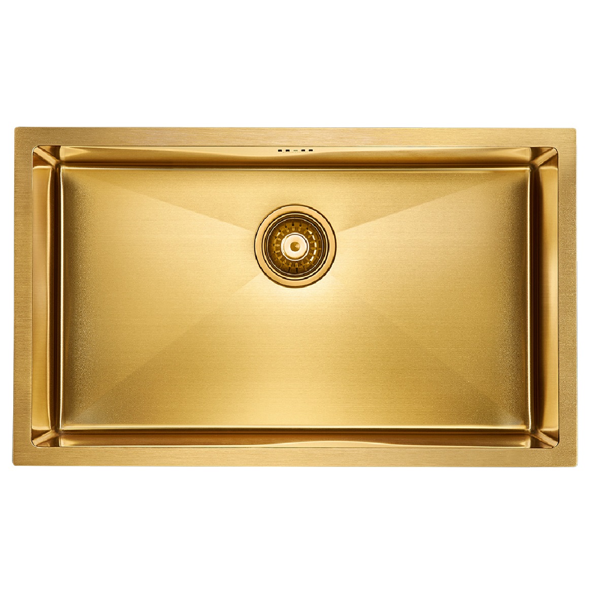Мойка Valde PM217444-BG 740х440 мм, нержавеющая сталь, 1 чаша, прямоугольная, цвет брашированное золото