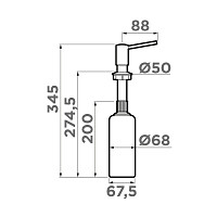 Дозатор для жидкого мыла Omoikiri ОМ-02-TO 4995071 латунь / toscana от Водопад  фото 3