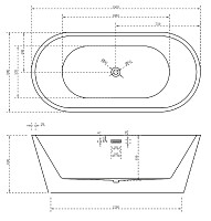 Акриловая ванна Abber AB9203-1.5 150х80х60 от Водопад  фото 2