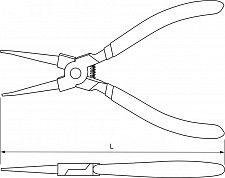 Щипцы Thorvik IRSP180, прямые для стопорных колец с ПВХ рукоятками, сжим, 180 мм, 12-65 мм от Водопад  фото 2