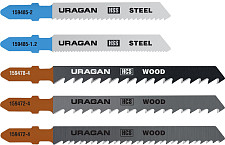 Набор: полотна по металлу/по дереву для электролобзика Uragan 159489-H5_z02 EU-хвостовик, 5 шт. от Водопад  фото 1