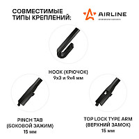 Щетки стеклоочистителя Airline AWBBK550530K 550/530 мм (22"/21") бескаркасные, 2 шт от Водопад  фото 3