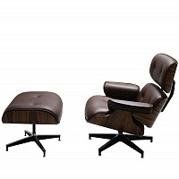 Кресло Bradex EAMES LOUNGE CHAIR и оттоманка EAMES LOUNGE CHAIR коричневые от Водопад  фото 3