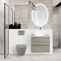 Унитаз подвесной BelBagno Colorato BB062CHR-GR безободковый, с креплением, серый матовый от Водопад  фото 3