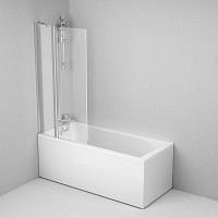 Набор AM.PM Gem W90ASET-170D3W5: ванна 170х70, каркас, душевая система, смеситель, стеклянная шторка от Водопад  фото 4