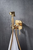 Гигиенический душ Lemark Solo LM7165G со смесителем, встраиваемый, золото от Водопад  фото 2