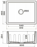 Мойка Omoikiri Mikura 61-TO 4911258 610х460, 1 чаша, Matt Natceramic, цвет тоскана матовый от Водопад  фото 2