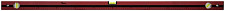 Уровень Курс Оптима 18026 3 глазка, красный корпус, фрезерованная рабочая грань, шкала 1200 мм от Водопад  фото 1