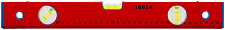 Уровень FIT Стандарт 18054 3 глазка, красный корпус, фрезерованная рабочая грань, шкала 400 мм от Водопад  фото 1