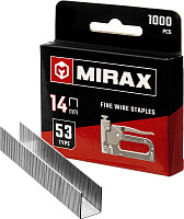 Скобы для степлера Mirax 3153-14 узкие 14 мм тип 53 1000 шт. от Водопад  фото 1