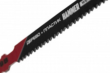 Пилка Hammer Flex 204-107 JG WD-PL T119B для лобзика мягк.дер\пл, 80мм, шаг 2мм, HCS, 2шт от Водопад  фото 4