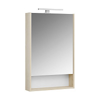 Зеркальный шкаф Акватон Сканди 55 (белый/дуб верона) 1A252102SDB20 от Водопад  фото 3