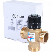 Клапан термостатический Stout SVM-0120-166025 смесительный для систем отопления и ГВС 1" НР 35-60°С KV 1,6 м3/ч от Водопад  фото 5