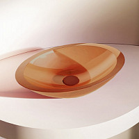 Раковина накладная Abber Kristall AT2810Topas 60х35,5х10, цвет оранжевый от Водопад  фото 1