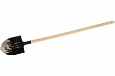 Лопата штыковая 61413, 205х275х1400 мм, ребра жесткости, деревянный черенок от Водопад  фото 1