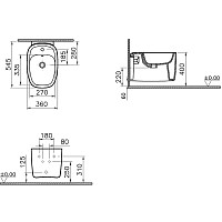 Биде подвесное Vitra Plural 7831B401-0288 матовый белый от Водопад  фото 4