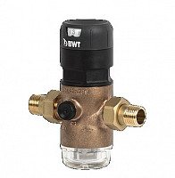 Редуктор давления BWT D1 Red (мембранный) 3/4" Н-Н, 1,5-7 бар, бронза (под манометр, с фильтром) для ХВС от Водопад  фото 1