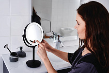 Зеркало косметическое настольное Ridder Moana О3207510 1х/5х-увелич. LED сенсор чёрный от Водопад  фото 2