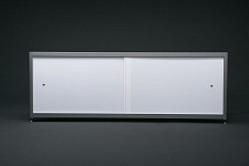Экран под ванну A-Screen 3 дверцы, белый матовый 900-1200 мм, высота до 650 мм, белый / серый / черный профиль от Водопад  фото 1