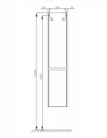 Шкаф-колонна Акватон Нортон 1A249403NT01L 65см, белый глянец/дуб эндгрейн, левый от Водопад  фото 4