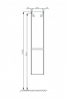 Шкаф-колонна Акватон Нортон 1A249403NT01R 65см, белый глянец/дуб эндгрейн, правый от Водопад  фото 4