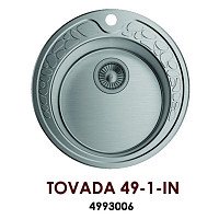 Мойка Omoikiri Tovada 49-IN 4993006 D490, 1 чаша, нержавеющая сталь, матовая полировка от Водопад  фото 1