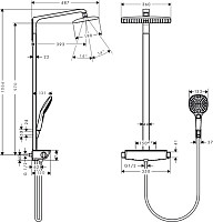 Душевая система Hansgrohe Raindance Select Showerpipe 360 27112000 с термостатом, хром от Водопад  фото 2