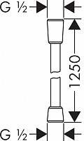 Шланг Hansgrohe Isiflex’B 28272670 125 см, матовый черный от Водопад  фото 3
