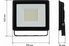 Прожектор светодиодный Эра LPR-023-0-40K-050 Б0052032 50 Вт, 4000 К, 4000 Лм, 150х145х24 мм, уличный от Водопад  фото 3