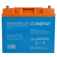 Аккумулятор AGM Энергия Е0201-0058 АКБ 12-40 GPL от Водопад  фото 1