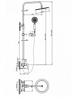 Душевая система Belbagno Ancona ANCONA-DOCM-CRM со смесителем для душа, верхним и ручным душем, хром от Водопад  фото 2