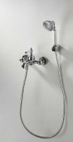 Смеситель Bravat Art F675109C-B для ванны с душем с коротким изливом + шланг/душ от Водопад  фото 3