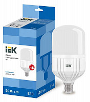 Лампа светодиодная IEK HP LLE-HP-50-230-65-E40, 50 Вт, 6500 К, E 40 от Водопад  фото 1