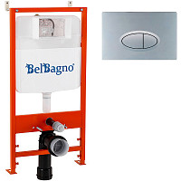 Инсталляция для унитаза Belbagno BB026/BB050CR.MAT с кнопкой смыва от Водопад  фото 1