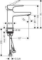 Смеситель для раковины Hansgrohe Metropol 32500670 с донным клапаном, черный матовый от Водопад  фото 2