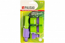 Набор для подключения шланга Palisad 65179, 3/4" распылитель, 3 адаптера к распылителю от Водопад  фото 1