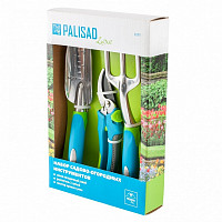 Набор садового инструмента Palisad LUXE 62901 с секатором, алюминиевый цельнолитой, 3 предмета от Водопад  фото 2