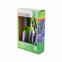 Набор садового инструмента Palisad ERA 62903, обрезиненные эргономичные рукоятки, 3 предмета от Водопад  фото 3