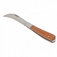 Нож садовый Palisad 79001 складной, изогнутое лезвие, 170 мм, деревянная рукоятка от Водопад  фото 2