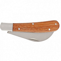 Нож садовый Palisad 79001 складной, изогнутое лезвие, 170 мм, деревянная рукоятка от Водопад  фото 3