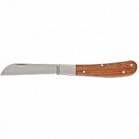 Нож садовый Palisad 79003 складной, прямое лезвие, 173 мм, деревянная рукоятка от Водопад  фото 1