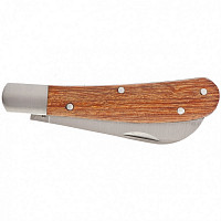 Нож садовый Palisad 79003 складной, прямое лезвие, 173 мм, деревянная рукоятка от Водопад  фото 3