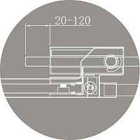 Душевой уголок Cezares Slider SLIDER-AH-1-100-100/110-GRIGIO-Cr (1000-1100)х1000х1950, стекло серое, профиль хром от Водопад  фото 4