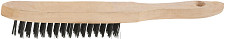 Проволочная стальная щетка Stayer 35020-3 3 ряда деревянная рукоятка от Водопад  фото 1